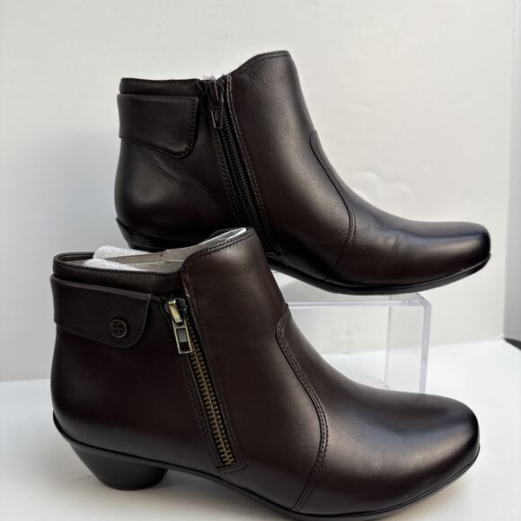 Naturalizer Haley Oxford Ankle Bootie Women's Sz 7 M Brown Leather Side Zip NWB - Picture 4 of 10